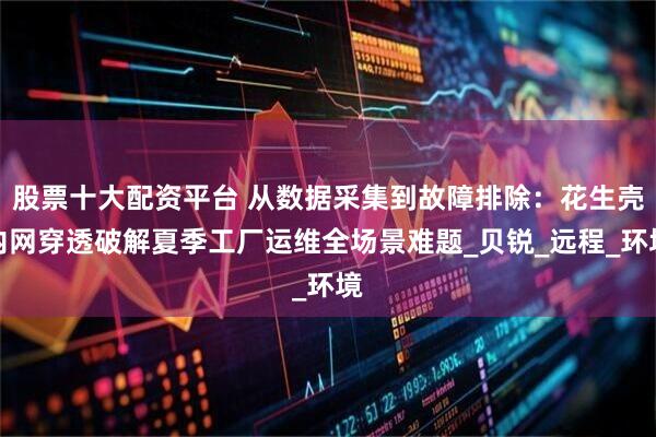 股票十大配资平台 从数据采集到故障排除：花生壳内网穿透破解夏季工厂运维全场景难题_贝锐_远程_环境
